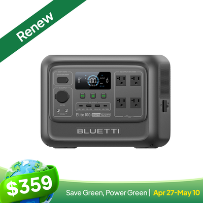 #ad BLUETTI Elite 100 V2 1024Wh 1800W Portable Power Station Certified Refurbished $448.75