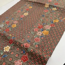 Bronze Brown #B 14x66 LONG Hand Painted Hand Dyed Kimono Silk Fabric RU14