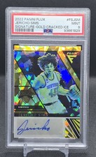 2022 Panini Flux Jericho Sims #FSJSM / GOLD CRACKED ICE AUTO /10 / Bucks