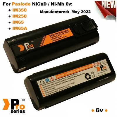 Batteries Paslode IM250, IM350, IM65, Nailer 6V Ni-MH Batteries 404717 ...