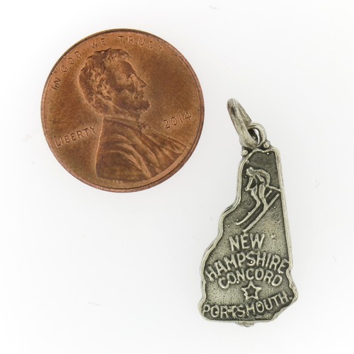 925 Sterling Silver United States Charms All 50 US States Available Made in USA - Picture 58 of 94