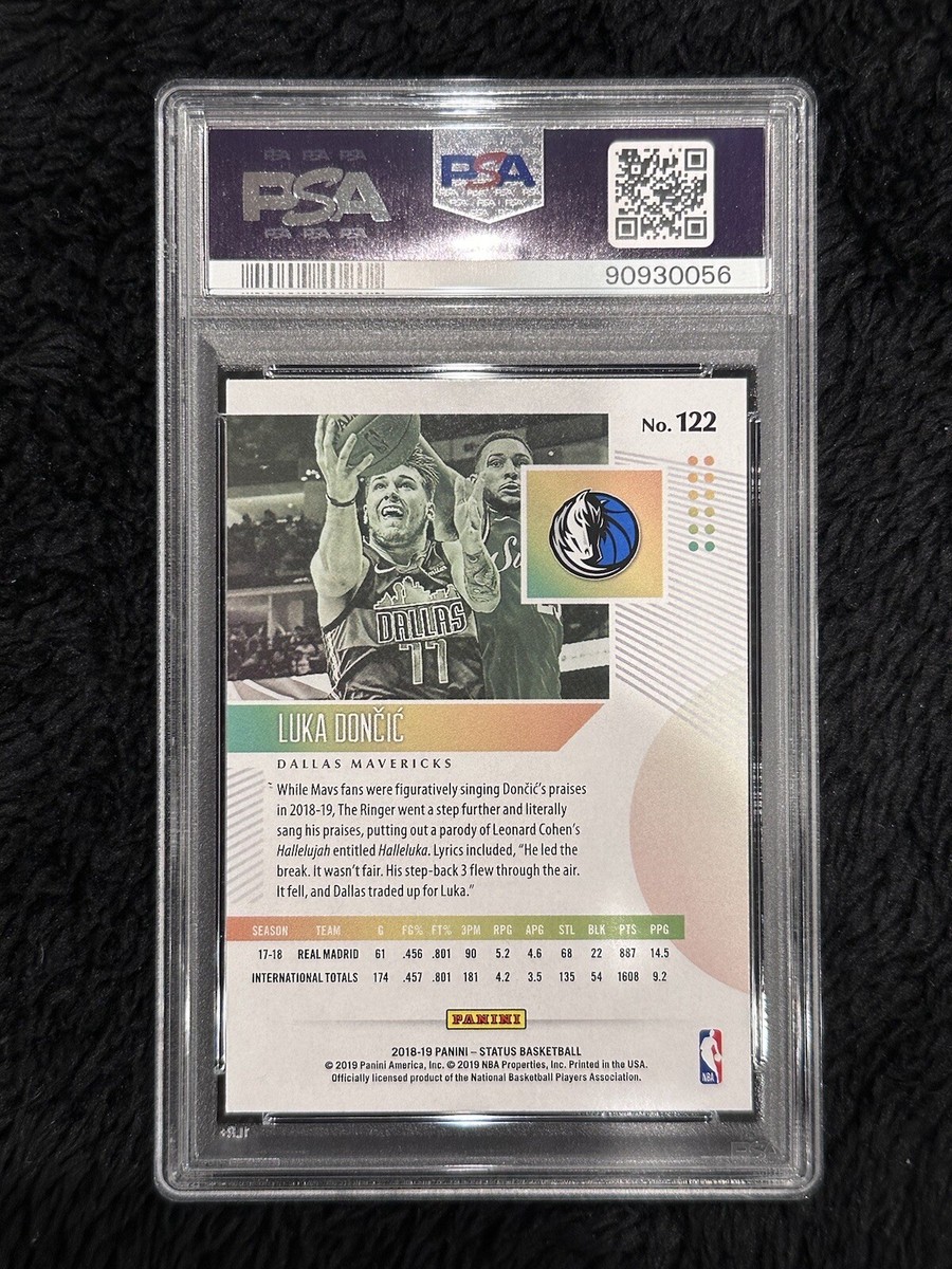 2018-19 Panini Status #122 Luka Doncic - Rookie RC - PSA 9
