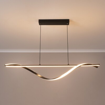 LED Decken Leuchte Fassung Wohnzimmer verstellbar schwarz Twist Tropfen Pendelleuchte