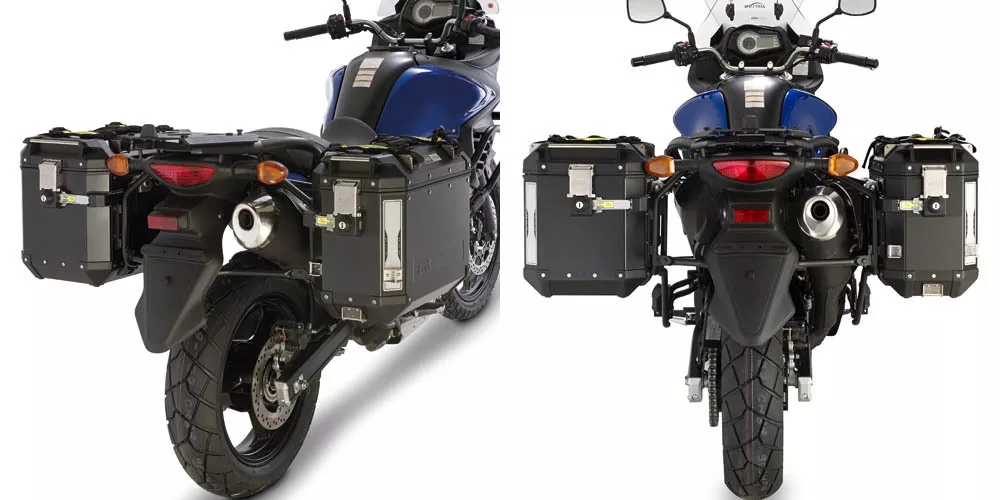 Suzuki DL650 V Strom GIVI outback 37 48lt Ali panniers PL3101CAM