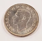1937 S$1 Silver Canada Dollar in AU Condition Double "HP" Error KM #37