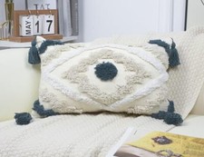 Decorative Farmhouse Throw Pillow Covers 12 x 20,Modern Neutral 12" x 20" Blue