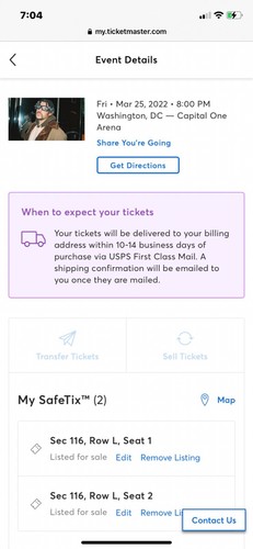 2 BAD BUNNY EL ULTIMO TOUR DEL MUNDO TICKETS - Picture 3 of 3