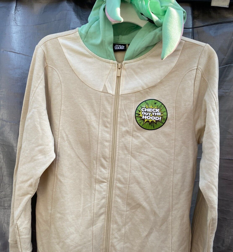 Disney Star Wars Grogu Baby Yoda Mandalorian Full-Zip Hoodie Youth L - Picture 3 of 7