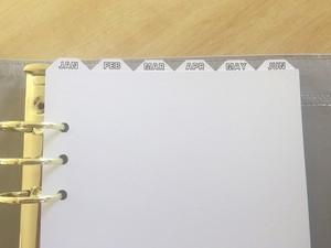 monthly planner with tabs