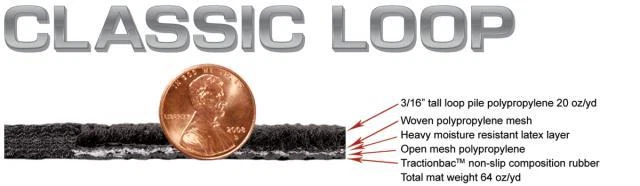 CONJUNTO TAPETE DE ASSOALHO LLOYD Classic Loop™ 3 peças logotipos tapetes dianteiros 2007-2010 Chevrolet Tahoe - Imagem 4 de 4