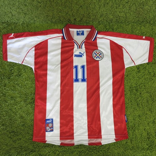 2000 2001 2002 PARAGUAY HOME FOOTBALL SHIRT "11" MATCH ISSUE XL 8.5/10 - Picture 19 of 23