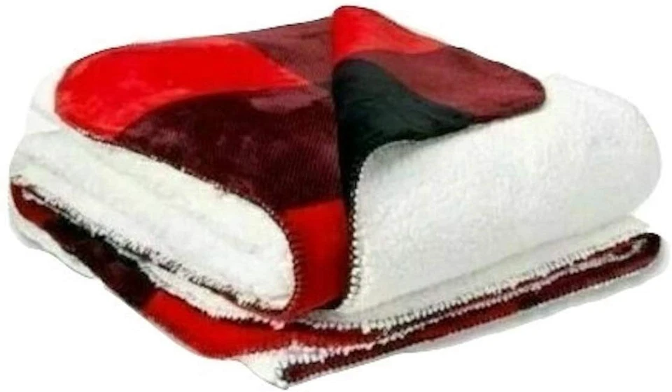 NUEVO VS Victoria Secret ROSA Sherpa Manta Rojo Pimienta Franela Perro Manta Foto 3 de 4