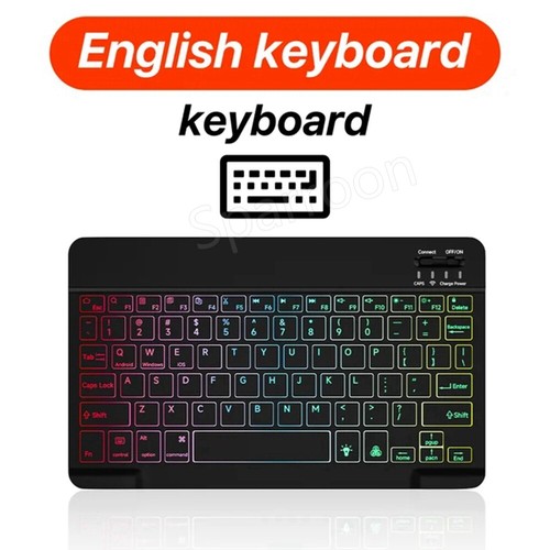RGB Backlit Wireless Keyboard and Mouse Set For PC iOS Android Laptop Tablet - Picture 42 of 89
