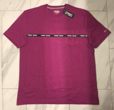 Tommy Hilfiger Tommy Jeans Men's Logo Lined T-Shirt Pink Black New