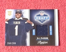 D.J. FLUKER CHARGERS 2013 PRESTIGE NFL DRAFT MATERIALS JERSEY 253/299 (AG999)