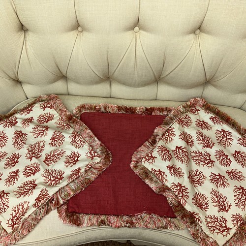 3 Baumwolle Designer Kravet Kissenbezug Schein Fransen individuell maritim 15 x 15 - Bild 10 von 10