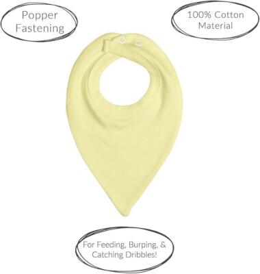 Baby Boys Girls Dribble Bibs Pack, Popper Fastening Blue,Pink