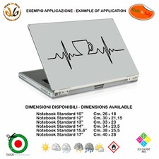 Cardiogram coffee sticker notebook sticker coffee pvc black white cropped