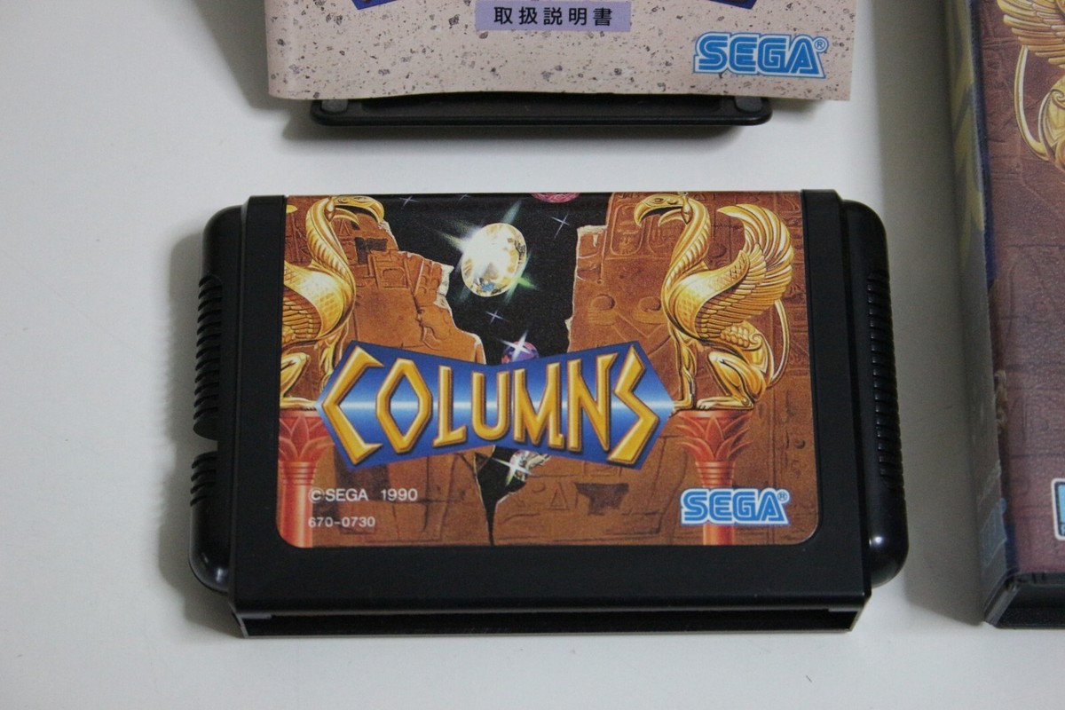 Jeu Columns Mega Drive (1989) - Version Japonaise NTSC-J, Complet En Boîte, Testé Et Fonctionnel