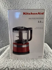 KitchenAid KFC3516 3.5 Cup Mini Food Processor Empire Red Open Box For Picture