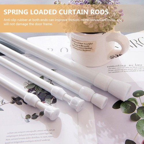 2 Pcs Set Spring Extension Telescopic Rod Rods for Curtains Small Window - Picture 9 of 12