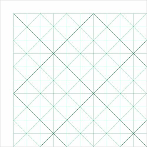 SAKAE Technical Paper Graph Paper Diagonal Projection 5mm A4 25 Sheets Green - Picture 2 of 2