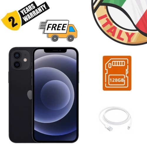 NUOVO Apple iPhone 12 mini - 128GB Nero Sbloccato Smartphone ✔️Garanzia 24 MESI