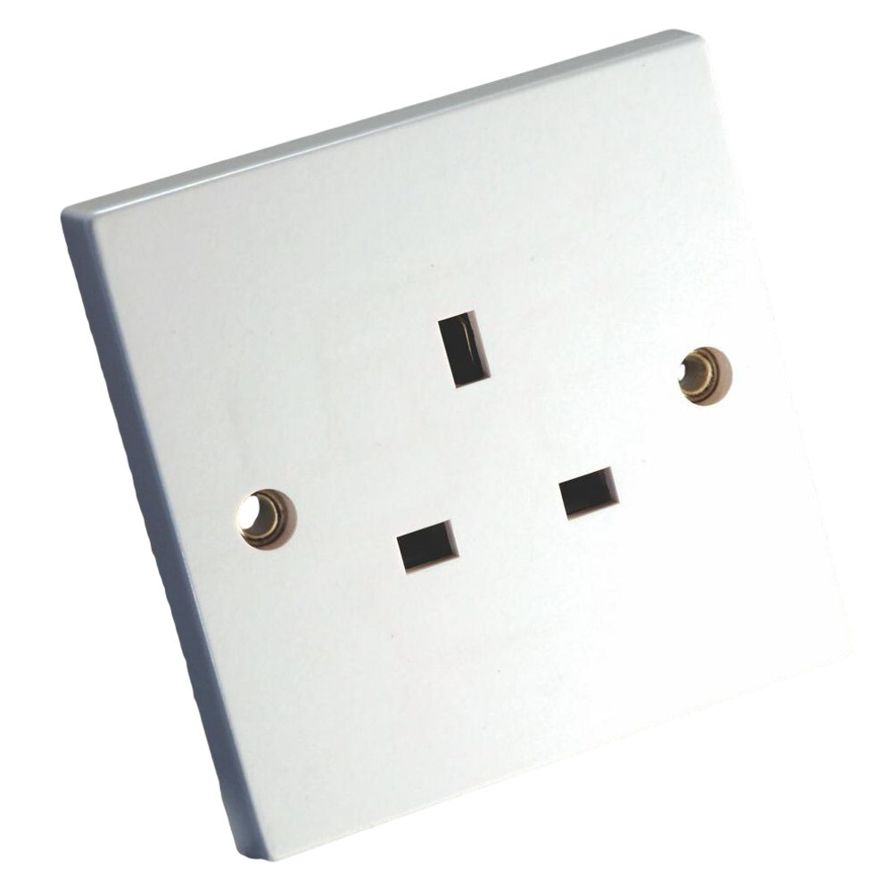 MS HD Power MS-9297 Single UK Wall Socket - Rhodium