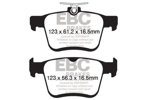 Kit Pastiglie Freno Posteriori EBC Yellow Stuff Audi A3 VW Golf VII 1.6 2.0 TDI - Imagen 2 de 3