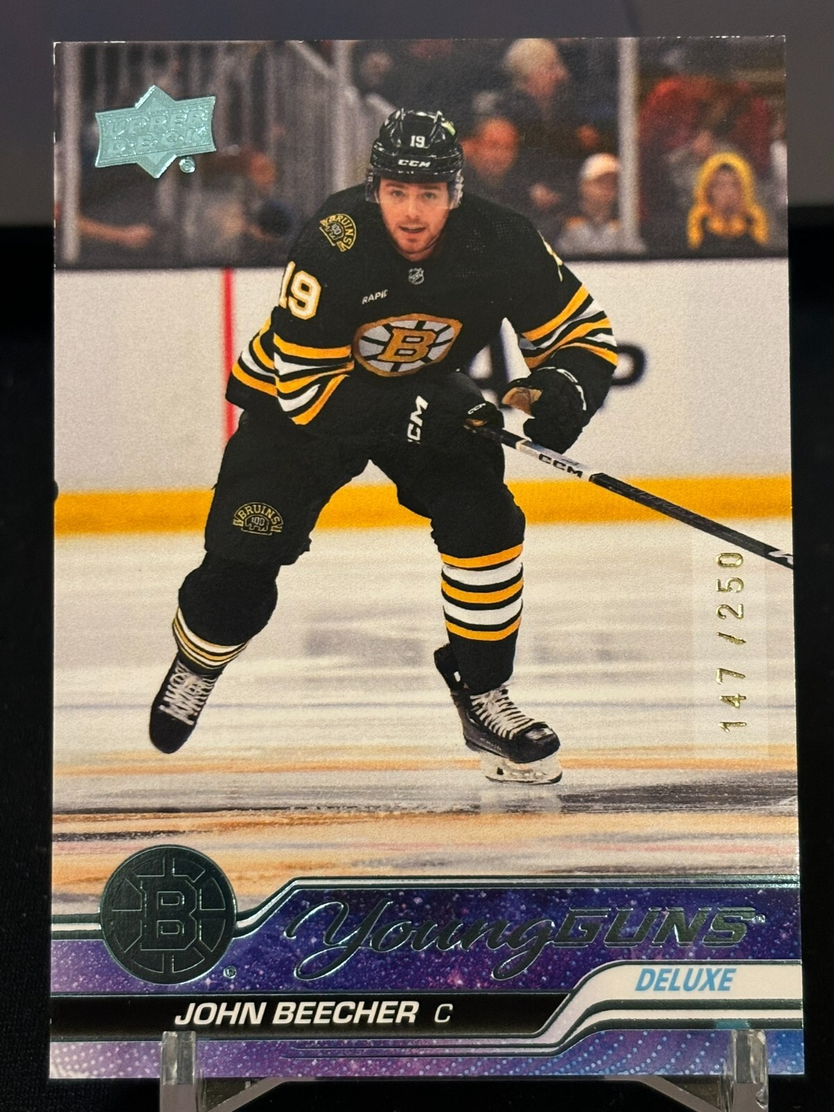 2023-24 UD Upper Deck Series 2 John Beecher Young Guns Deluxe 147/250 #472
