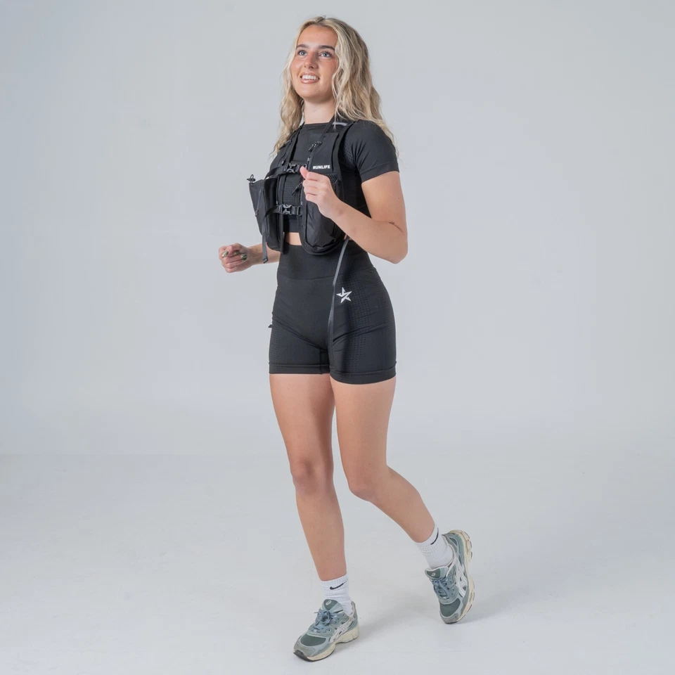 Black Running Vest | Phone Holder | Water Resistant | Unisex - Image 4 of 4