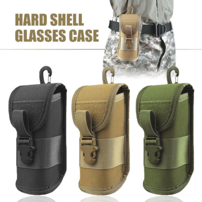 Tactical Sunglasses Case Hunting Military Molle Pouch Goggles