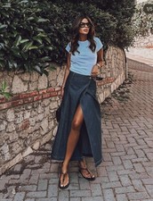 ZARA NEW FW24 Z1975 DENIM WRAP MIDI SKIRT 7966/406 SIZE XS-XL