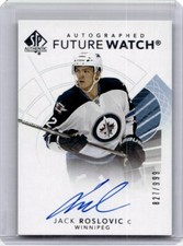 2017-18 SP Authentic Future Watch Autograph Rookie Jack Roslovic RC Auto /999