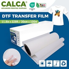 CALCA 11.8" x 328 FT Direct to Film Transfer Film Roll Single Sided Warm Peel