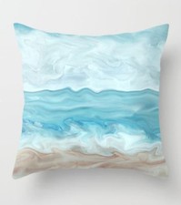 Throw Pillow Case Cushion Cover Sea View 267 blue ocean beach L.Dumas
