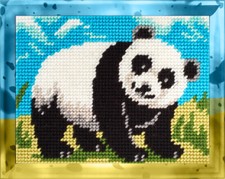 DIY Needlepoint/Tapestry Kit "Panda" 5.9"x7.9", Bambini