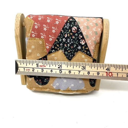 Dollhouse Miniature Wood Quilt Rack Stand 1:12 scale Hangers Hinges Wallpaper - Picture 5 of 11