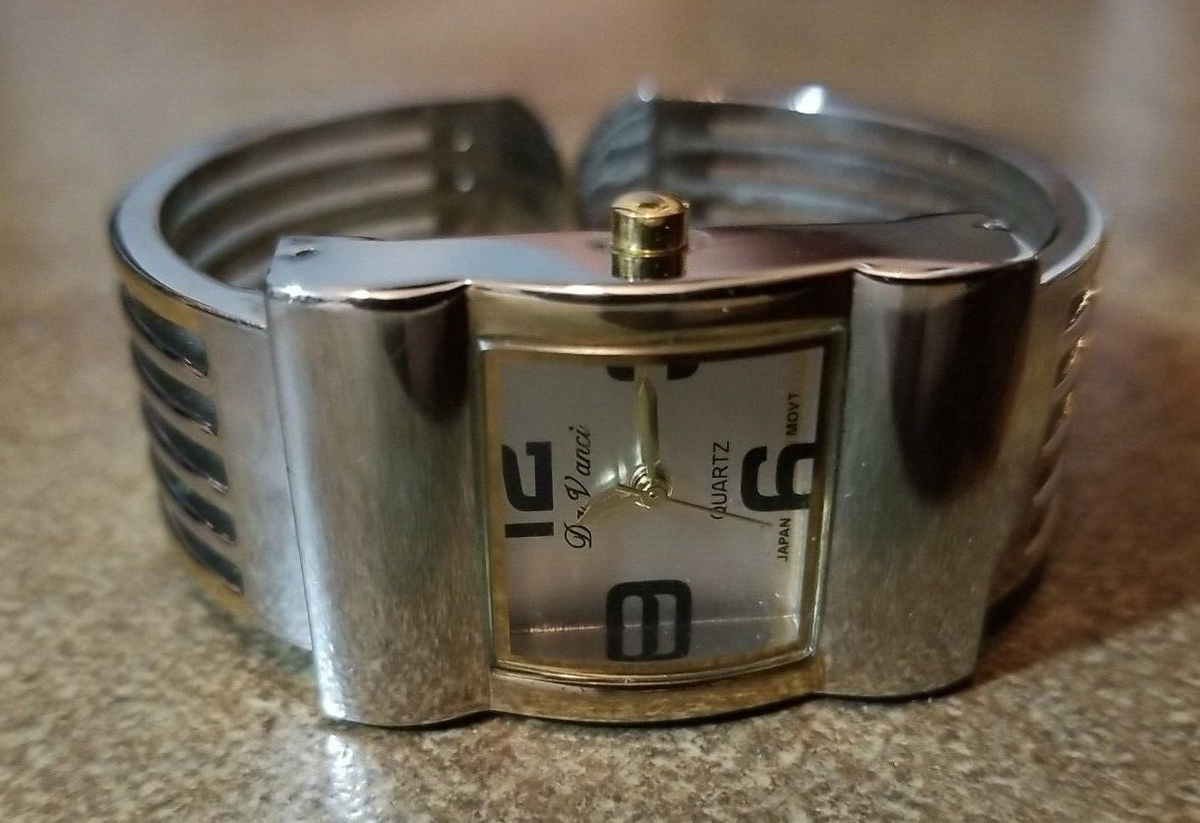 Da Vanci Quartz Silver and Gold Tone Bracelet Watch For 