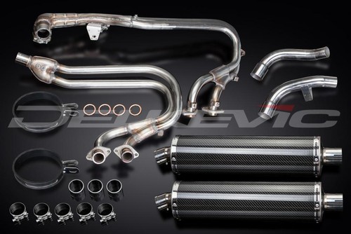 HONDA ST1100 PAN EUROPEAN 1989-2002 EXHAUST SYSTEM 450mm CARBON OVAL SILENCERS - Picture 4 of 4