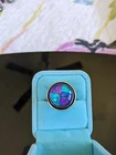 STERLING SILVER GREEN,PURPLE,BLUE,STONES BEZELRING GORGEOUS PIECE 14.31GRAMS