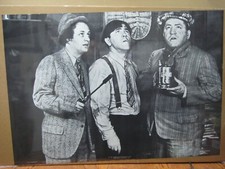 The Three Stooges fixit 1960's Vintage Black White Poster Inv 7239