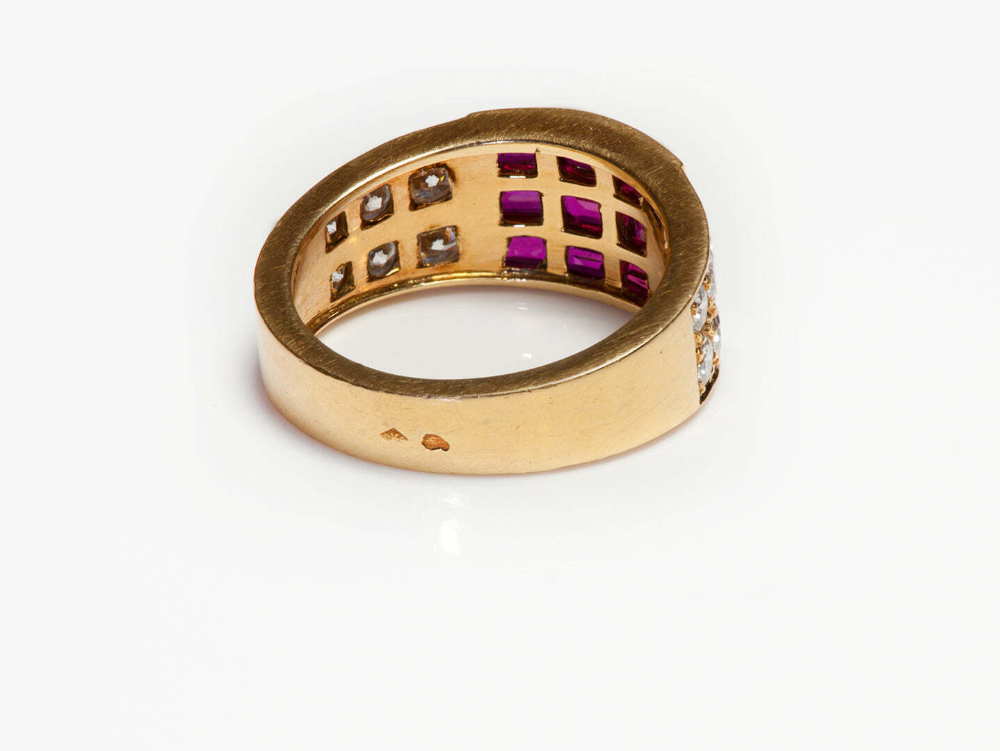 Fred Paris Gold Ruby Diamond Ring - image 3