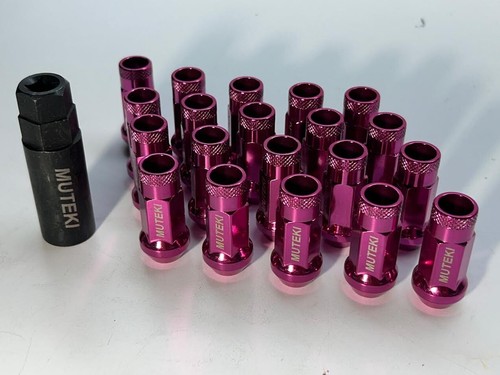 Wheel Mate Muteki SR48 Pink Open End Lug Nuts 12x1.50 48mm Pink Chrome - Picture 8 of 9