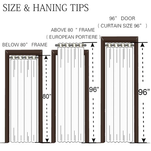 96 Inch Door Curtains for Doorway,Faux Accordion Bi-fold Insulated Curtains f... - Picture 4 of 9