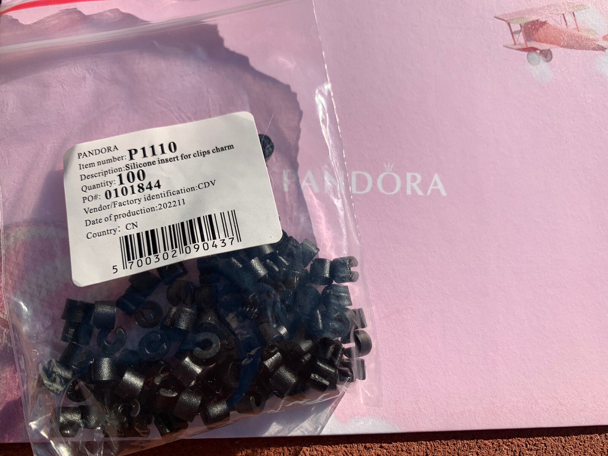 Lot of 100 Wholesale Pandora Silicon Rubber Clip Stoppers Lock New Authentic