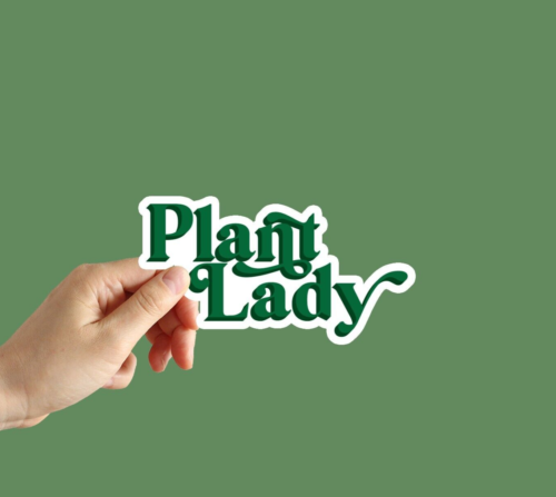 Plant Lady Sticker Plant Lover Water Bottle Laptop Car Phone Stickers Decal - 第 1/4 張圖片