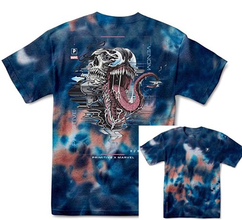 Nueva Camiseta Primitive Apparel Para Hombre Venom Lavada Mangas Cortas Azul RPRM-58 - Imagen 2 de 2