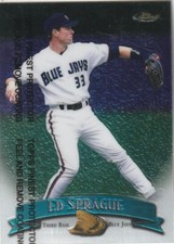 FREE SHIPPING-MINT-1998 Topps Finest Ed Sprague #171-PLUS BLUE JAYS BONUS CARDS