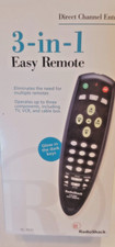 Radio Shack 3 in 1 Easy to Use Universal Remote Control 15-1931 New in Box